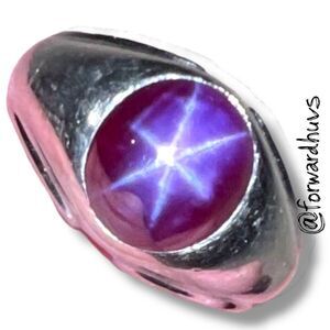 14K Synthetic Star Ruby Ring – Size 8 – Insurance Appraisal $4,195